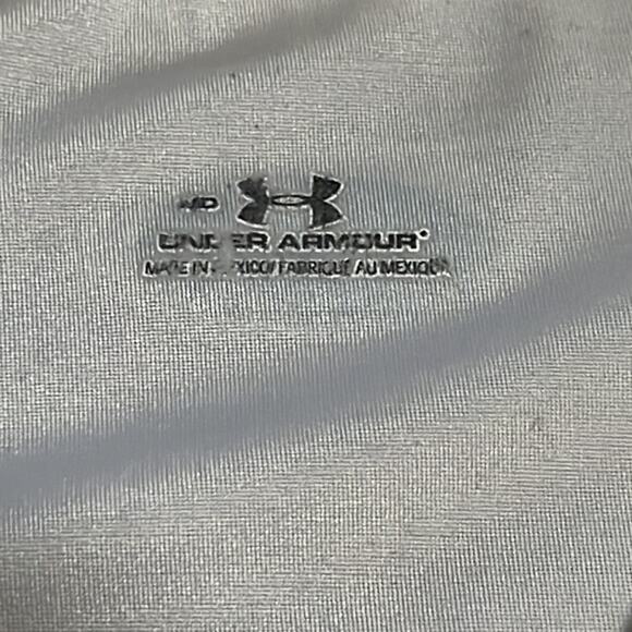 Under Armour White V-Neck Sleeveless Knit Top Summer Sports Tenniscore - Picture 5 of 9
